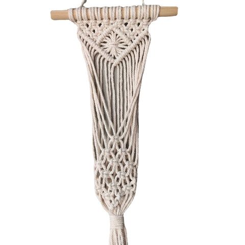 Hand-Woven Wall Flowerpot Hanging Basket net Bag Wall-Mounted Garden Home Rope Holder Woven Beige Stand Flower for Net Hanger In Australia - Darrahopens