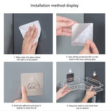 Wall Mount Organizer,2 Set Drying Rack Draining Fast Rust-Proof Metal Soap Shampoos Corner Shower Caddy for Kitchen, Bathroom In Australia - Darrahopens