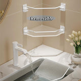 Corner Shower Caddy,Self Adhesive Bathroom Shower Shelves,No Drilling Wall Mount Bathroom Shelf Shampoo Holder Storage Rack Rust In Australia - Darrahopens
