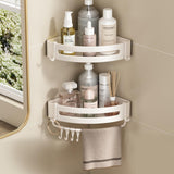 Shower Corner Shelf 2 Pack Shower Organizer Corner No Drilling Required, Aluminum Basket Shampoo Kitchen (Triangle Basket) In Australia - Darrahopens