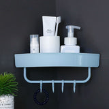 Household Bathroom Accessories Free Perforated Corner Bathroom Rack Shelf Rack Kitchen Storage Rack Storage Box Wall-Mounted（2pcs）