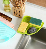 Faucet Sponge Holder,Sink Storage Rack,Creative Kitchen Sink Dish Cloth Triangle Racks Sponge Bath Soap Holder Draining Rack