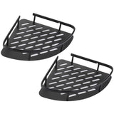 2pcs Bathroom Shelves Corner Shower Caddy Rack Wall Mounted No Drilling Storage Basket for Home Toilet Kitchen (Triangle)