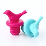 Little Bird Wine Bottle Stopper, Silicone Reusable Beverage Bottle Stopper, Decorate Wine Outlet Cap, Cute Wine Toppers,Set of 4