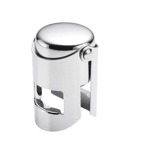 Champagne Stopper Stainless Steel Cork Sealant For Sparkling Wine Premium Anti-Leak Bubble Retention Protection No Sharp （2pcs）