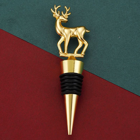 Wine Stoppers,Reusable Deer Wine Bottle Stoppers,Alloy Steel Champagne Stoppers, Perfect Wine Gift, Wide Used in Kitchen Decor