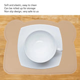 Silicone Placemats for Dining Table, Washable Easy Plate Mat Bear Placemat for Kids Dinner Easy to Clean Pet Placemat(Brown) In Australia - Darrahopens
