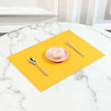 Place mat Dining Table Place Mats Double-Sided Two-Color Leather Placemats Squar Insulated Table Mat Coaster Bowl Mat（4pcs）