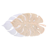 Leaves Shaped Placemats Decorative Table Mat Centerpieces Large Hollow Out Leaf Placemats for Dinner Table Heat （2pcs）