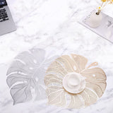 Leaves Shaped Placemats Decorative Table Mat Centerpieces Large Hollow Out Leaf Placemats for Dinner Table Heat （2pcs）