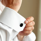 Cufflinks for Men Classic Wedding Business Shirt Cuff Links Silver Gold Black Set Gifts with Box （2pcs）