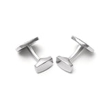 Mens Cuff Links Shirts, Cufflinks Silver Rectangle Stainless Steel Suit Tuxedo Accessories Women Jewelry Black for Wedding