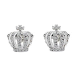 6 Pair Men's Cuff Links Luxury Rhinestone Crown Cufflinks Shirt Suit Cufflinks Tuxedo Shirt Studs Set for Men