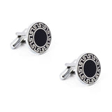 Cufflinks for Men Sterling Silver | Plated Round Pearl Cufflinks for Marriage/Wedding/Anniversary/Business Men's Round Enamel In Australia - Darrahopens