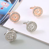 Mens With Crystal Decor, Fashion Cufflinks For Men, French Shirts Cufflinks For Tuxedos,Business,Wedding,Holiday Gifts （2pcs）