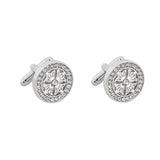 Mens With Crystal Decor, Fashion Cufflinks For Men, French Shirts Cufflinks For Tuxedos,Business,Wedding,Holiday Gifts （2pcs）