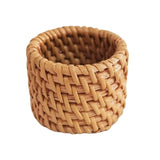2Pcs Straw Napkin Rings Hand Decor Handmade Rings Rattan Napkin Buckles Woven Napkin Ring Serviette Supplies