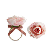 Set of 12 Flower Napkin Rings White Rose Napkin Rings Handicraft Flower Napkin Rings White Flower Napkin Holder Napkin Holder
