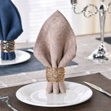 Napkin Rings,Christmas Table Decoration Golden Round Mesh Napkin Rings- Set of 12 for Weddings Dinner Parties or Every Day Use