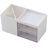 Transparent Grids Storage Case Drawer Design. Student Desk Stationery Storage Container. Storage Craft Cabinet for Jewelry（2pcs）
