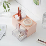 Transparent Grids Storage Case Drawer Design. Student Desk Stationery Storage Container. Storage Craft Cabinet for Jewelry（2pcs）