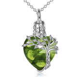 Necklace for Ashes Sterling Silver Cremation Jewelry with Crystal Funnel Filler Memorial Jewelry Gifts for Women Girls （2pcs）