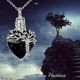 Necklace for Ashes Sterling Silver Cremation Jewelry with Crystal Funnel Filler Memorial Jewelry Gifts for Women Girls （2pcs）