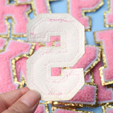 A-Z Gold Glitters & Pink Initial Patches,Adhesive Sticker Letter Patch for Team Costume Decoration Repair Patches（Pink A-Z） In Australia - Darrahopens