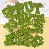 Patchs for Clothing, 26pcs English Letter  with Gold Glitters Border, Alphabet Sewing Appliques （green） In Australia - Darrahopens
