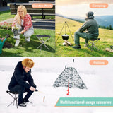Camping Stool,Small Folding Chair,ightweight Folding Stool Compact Backpacking Stool with Carry Bag （black） In Australia - Darrahopens