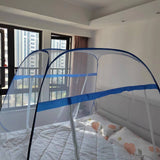 Pop Up Mosquito Net for Patio Bed Tent King Size Portable Mosquito Netting with Bottom Mesh Tent for Outside or Inside (Blue)