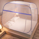 Pop Up Mosquito Net for Patio Bed Tent King Size Portable Mosquito Netting with Bottom Mesh Tent for Outside or Inside (Blue)