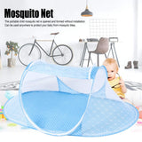 Baby Mosquito Net,Folding Crib Netting Baby Bedding Portable for Children Summer Supplies Infant Bed Net for Baby (Blue)