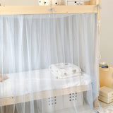 Bed Curtains Student Dormitory Mosquito Net 4 Corner Post Bed Canopy for Kid Teens Dustproof Loft Bed Curtains