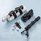 Fastening Nylon Strap with Buckle,10Pack Reusable Self-Adhesive Hook and Loop Cable Securing Straps,(1" x 8")