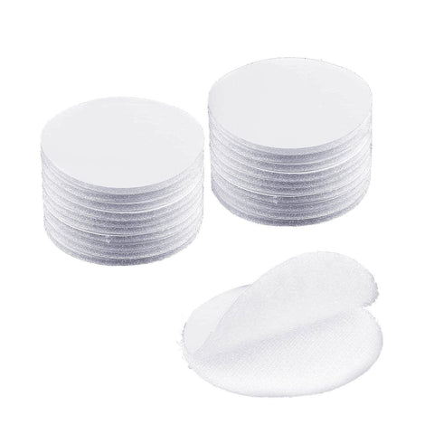 White 2 Inch Large Dots Round Self Adhesive Hook Loop Tape Strips,Tape Fasten Mounting Waterproof for Home, Office, School(20Pcs)