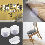 White 2 Inch Large Dots Round Self Adhesive Hook Loop Tape Strips,Tape Fasten Mounting Waterproof for Home, Office, School(20Pcs)