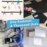 20 Sets Hook and Loop Tape Sticky Back, Double-Sided Adhesive Strip, Heavy Duty, Waterproof White Magnet Labels for Whiteboards