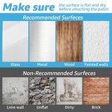 20 Sets Hook and Loop Tape Sticky Back, Double-Sided Adhesive Strip, Heavy Duty, Waterproof White Magnet Labels for Whiteboards