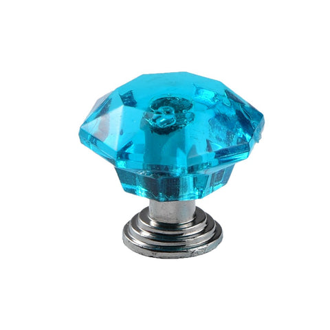 6 Pcs Crystal Glass Cabinet Knobs Diamond Shape Drawer Kitchen Cabinets Dresser Cupboard Wardrobe Pulls Handles (Light Blue) In Australia - Darrahopens