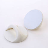 Round White Self-Stick Instant Cabinet Drawer Handle Helper Auxiliary Kitchen Cabinet Door Window Handle Sticker Convenient （2pcs）
