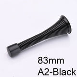 Door Stoppers, 10 Pack Spring Door Stops with Rubber Bumper, Satin Nickel Door Stoppers for Bottom of Door （black） In Australia - Darrahopens