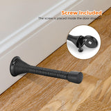 Door Stoppers, 10 Pack Spring Door Stops with Rubber Bumper, Satin Nickel Door Stoppers for Bottom of Door （black） In Australia - Darrahopens