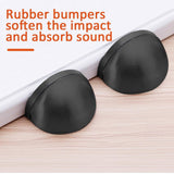 2 Pack Floor Door Stopper, Stainless Steel Sound Dampening Door Stop Bumper Wall Protetor Self Adhesive Screw Mount Anti-Collision