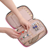 Jewelry Organizer Bag Travel Jewelry Storage Cases for Necklace, Earrings, Rings, Bracelet, Rose Pink