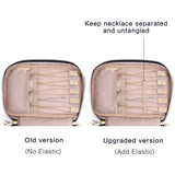 Jewelry Organizer Bag Travel Jewelry Storage Cases for Necklace, Earrings, Rings, Bracelet, Rose Pink