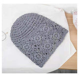 4 Pcs Hat Fall Handmade Knit Floral Cotton Cutout Summer Hats for Women Lightweight Knitted （A set of 4 different colors）