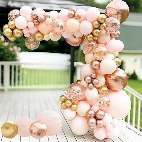 Orange Balloon Arch Kit Metallic Chrome Ballons with  Globos and Rose Gold Confetti Latex Balloon Wedding Birthday Party Decor In Australia - Darrahopens