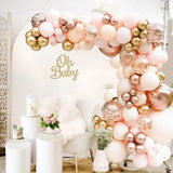 Orange Balloon Arch Kit Metallic Chrome Ballons with  Globos and Rose Gold Confetti Latex Balloon Wedding Birthday Party Decor In Australia - Darrahopens