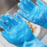 Reusable silicone dishwashing Household Cleaning Dishwashing gloves Bathroom,Pet Bathing, Cars, Fruit and More
